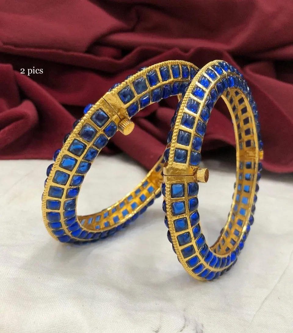 Blue Royale Kada Bangle set